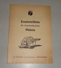 Parts catalogue / spare parts