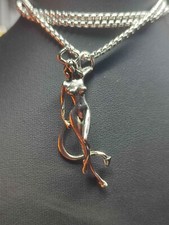 Halskette in Silber Dämonin Antichrist Satan Gothic Religion Glaube Belzebub