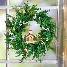 Tür-/Wandkranz mit Kirche und