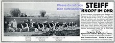 Steiff Bauer & Kuh Deutsche Anzeige 1911 Maler Deutschland Werbung +