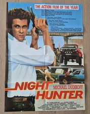 Michael Dudikoff Night Hunter A1 Actionfilmplakat Gefaltet