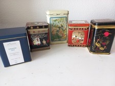 Fünf teedosen vintage - teedosen, deko