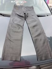 Vintage Indian Leder Herrenhose Motorradhose von Polo Schwarz Gr 32