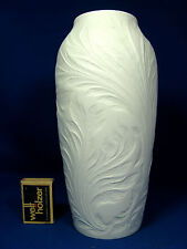 Unusual 70´s design  Hutschenreuther relief porcelain Porzellan Vase  6150 23 cm