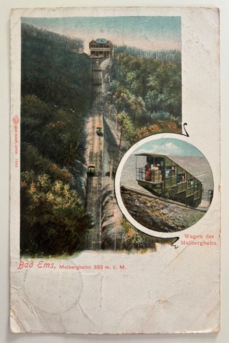 Bad ems malbergbahn - ak,