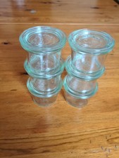6 Stück WECK Gläser Sturzglas 80 ml mit Deckel Dessertglas