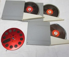Sony Aluspule & BASF/Saba 18cm Spulen , 6 x Tonband Spulen, 5 mit Kunststoffbox