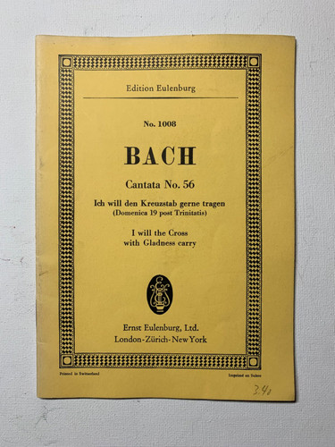 Noten bach cantata nr - j.s.,