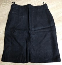 HIRSCH ☀️ Leinen Rock 38 14 Knitterfrei Mini Schwarz wie NEU