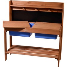 Spieltisch Matschküche Kinderküche Holz Spielküche Outdoor Outdoorküche