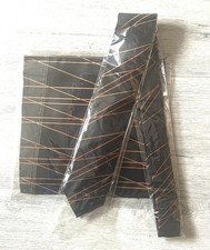 Krawatte mit Einstecktuch - Binder de Luxe -  Set - Schwarz  