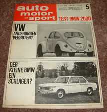 AMS 5/1966 BMW 2000 Neue Klasse, BMW 1600 /02, VW Käfer Tuning, Daytona