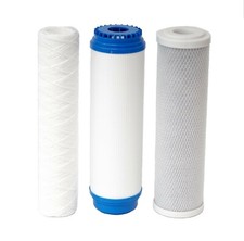 10" Ersatz Wasserfilter Set Aktivkohle Block Wickelfilter Osmose Kartusche 5 µm​