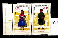 DDR 1964: 1078 - 1079,  W Zd 148 mit Rand ,  Trachten, postfrisch, Bild 15