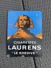 Tolles Emailschild Cigarettes Laurens  LE KHEDIVE ca. 22 x 30 cm. Tolles Schild