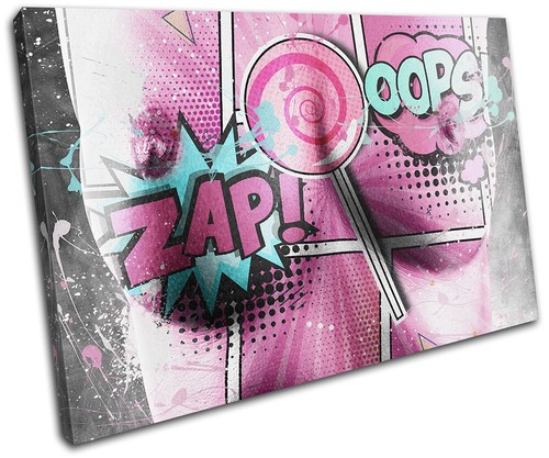 Pop art pink nude female - art,