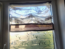 Neu ! Schöne Raffgardine-Rollo mit Klettschiene und Band 80cm x 1,40 cm My Home