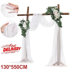 Querbehang Freihanddeko Weiß