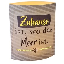 Dekoleuchte (LED) "Zuhause ist, wo das Meer ist" Dekolicht maritim Licht Deko