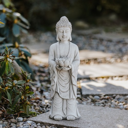 Steinfigur buddha statue - steinfigur, mit