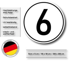 Geschwindigkeits Schild Aufkleber 6km/h Auto LKW Anhänger  StVZO §58