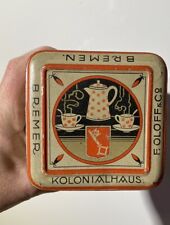 F. Oloff Kaffee  Antike Blechdose Original alt 1900 Wunderschöner zustand bremen
