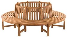 Baumbank Novum Rund Teakholz