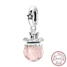 MULA Parfüm Anhänger Rosa CZ DIY Charm 925 Sterling Silber für Frauen Armband