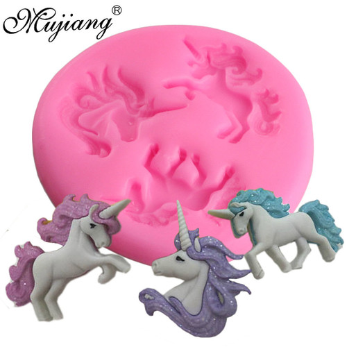 Silikonform fondant einhorn - silikonform,