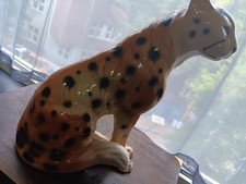 Gepard Leopard Keramik Statue Figur ( Vintage )