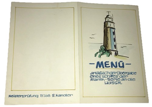 Ddr speisekarte 1968 menü - ddr,