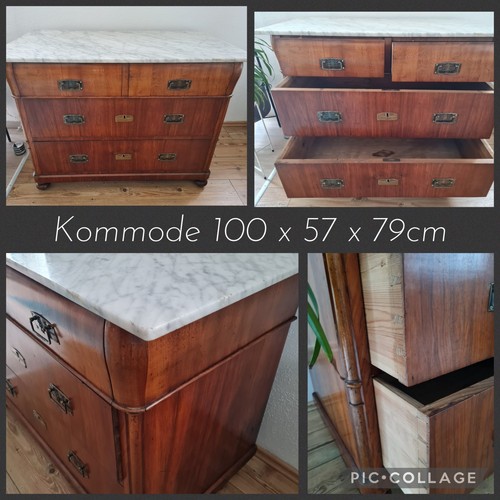 Kommode antik mit marmorplatte - kommode,