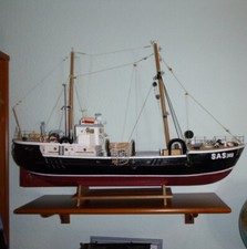 Kapitänsmodell Kutter Bootsmodell Einzelanfertigung Sassnitz Seewolf, XXL 100cm