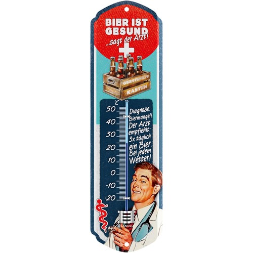 Blechschild thermometer bier - blechschild,
