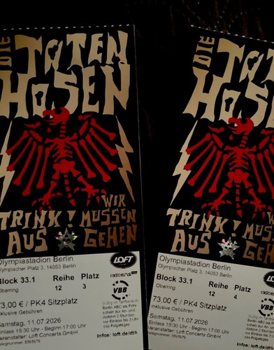Die toten hosen tickets - die, 2