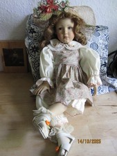 Sammlerpuppe Künstlerpuppe Porzellankopf Vintage Kunstarchiv