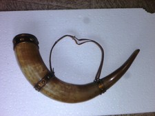 großes Trinkhorn antik um 1900 Horn Prunkhorn Rarität L ca.53 cm