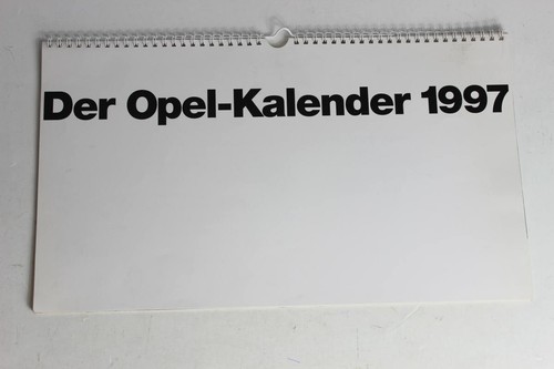 Opel kalender 1997 - kalender,