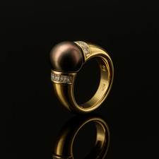 Ring 750 Gold mit Tahiti Perle