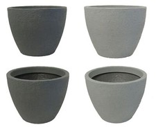 Pflanzkübel Stone rund aus Kunststoff Steinoptik  