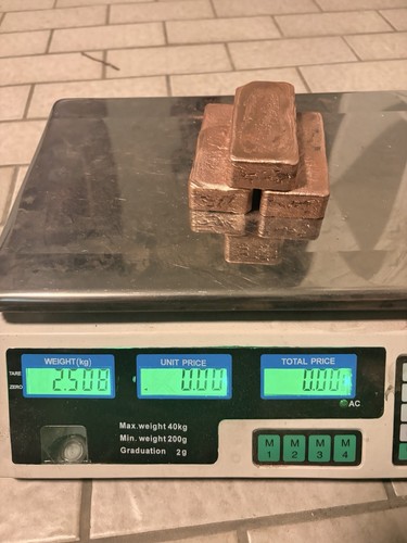 Kupferbarren 5 kg kupfer - kupferbarren,