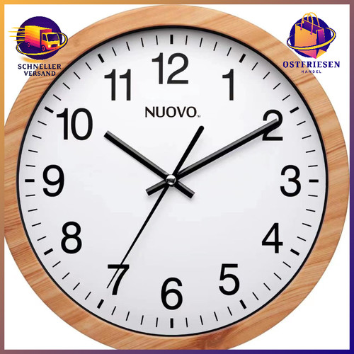 Wanduhr holz rund - 10, zoll
