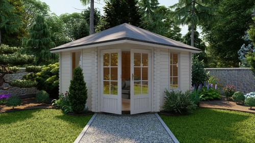 Eck gartenhaus blockhaus - 5-eck,