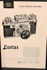 #A0449-Zeiss Ikon CONTAX  Objektive und Zubehör Infoblatt 8 Seiten