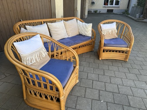 Rattan sitzgruppe 3er sofa - 3er,