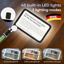 Klappbar Leselupe Groß 48 LED