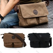 Vintage Herren Umhängetasche Canvas Schulter Tasche Messenger Bag Freizeittasche