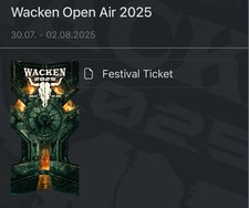 Wacken Ticket 2025, 30.07. - 02.08. - mit Umpersonalisierung