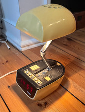 TIMCO Zeitlicht EX-60G Vintage LED Wecker Uhr mit Tischlampe 70er Jahre