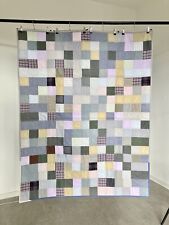 Patchwork Quilt Steppdecke Decke Quadrate handmade neu Baumwolle Upcycling